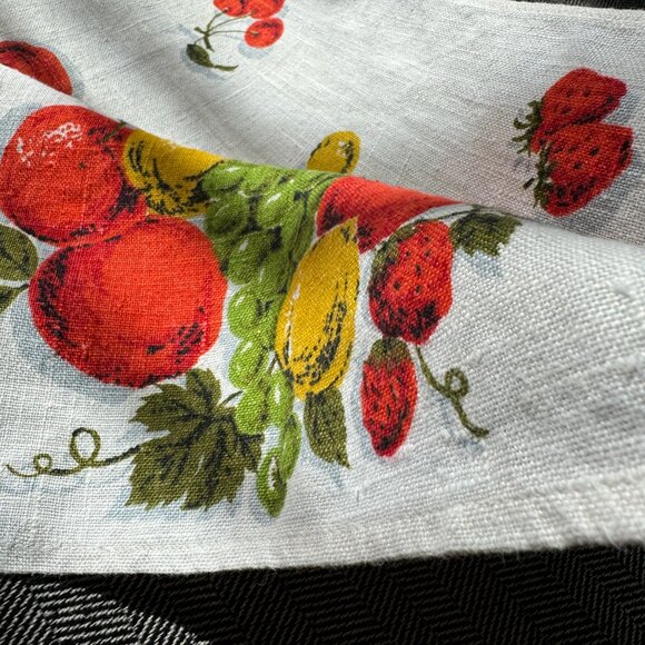 Pure Linen Vintage Kitchen Dishcloth Hand Towel Mixed Fruits - Picture 12 of 15